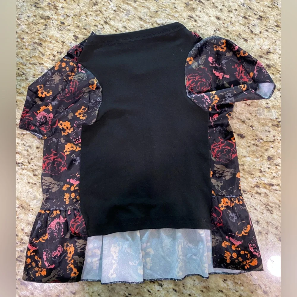 NWT Top Paw Dog Pet Dress Floral Velvet L